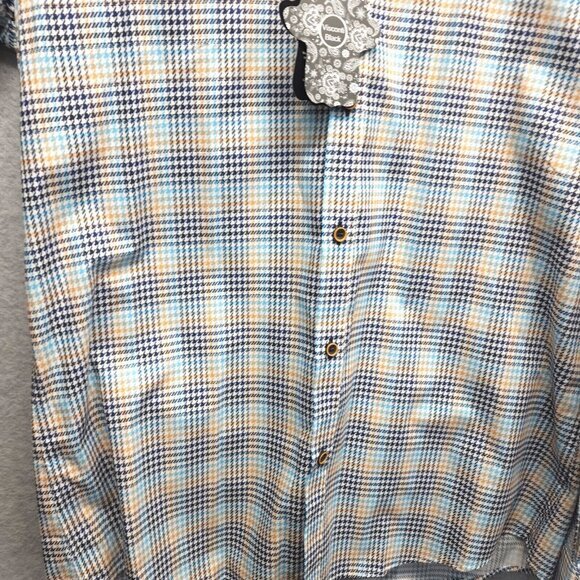 Visconti Black Mens Button Down Shirt Long Sleeve Cotton Medium‎ New GT-1152 - Picture 4 of 15